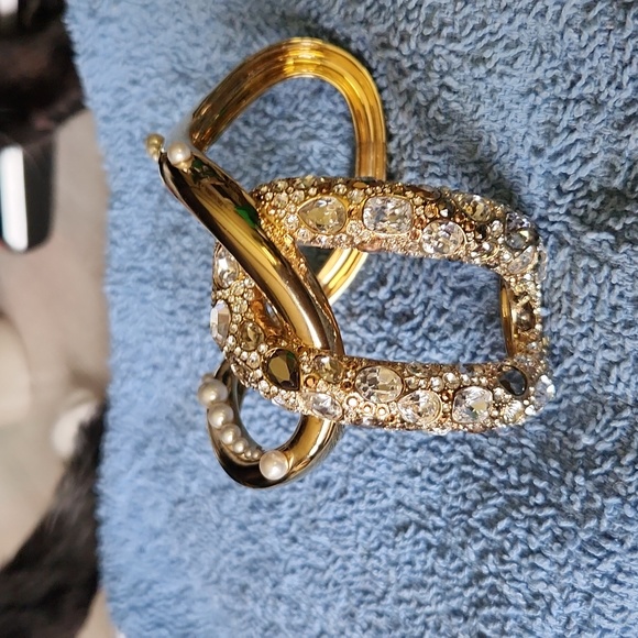 Atelier Swarovski Cuff size M with Brown, clear rhinestones & pearls never worn. - Picture 6 of 6